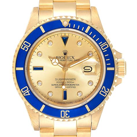 rolex submariner yellow dial